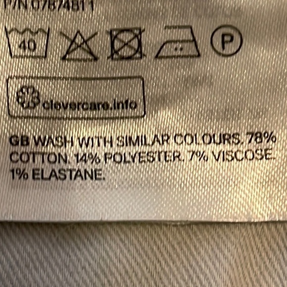 H&M Light Blue High Rise Cotton Viscose Jeans-Pants Sz. 6 - Picture 10 of 10